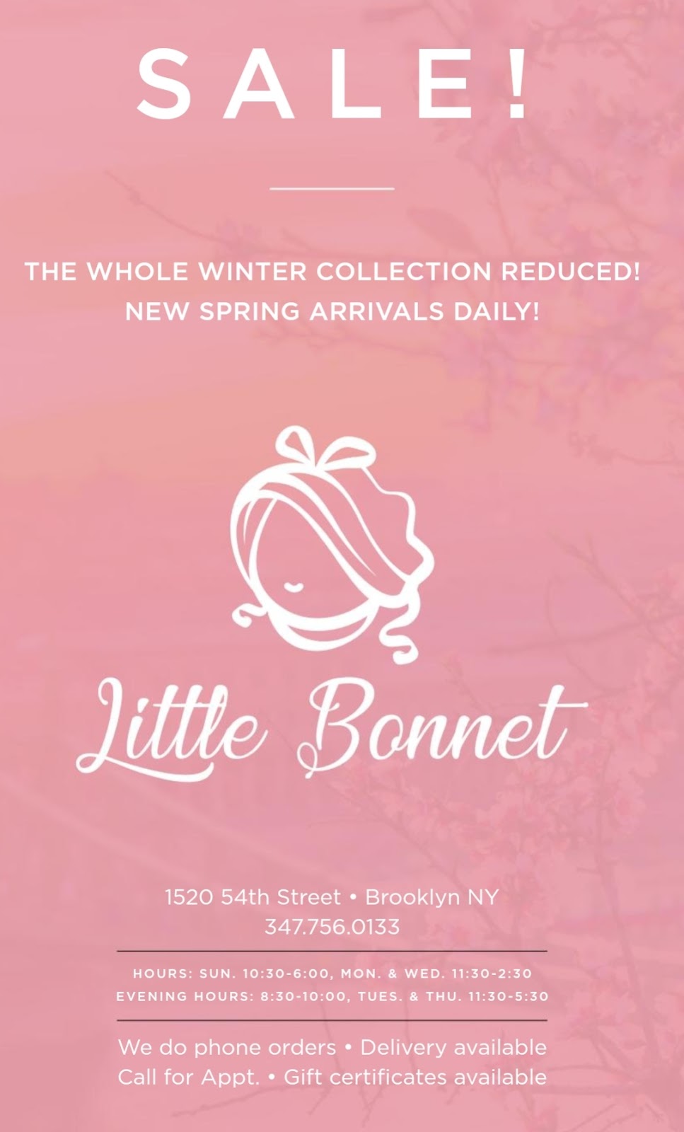 Little Bonnet | 1520 54th St, Brooklyn, NY 11219 | Phone: (347) 756-0133