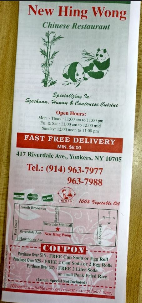 New Hing Wong | 417 Riverdale Ave, Yonkers, NY 10705 | Phone: (914) 963-7977