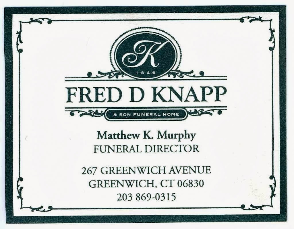 Fred D Knapp Funeral Home | 134 Hamilton Ave, Greenwich, CT 06830 | Phone: (203) 869-0315