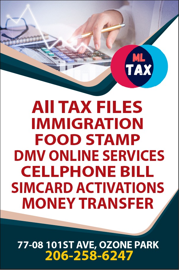 ML TAX & MULTISERVICE | 7708 101st Ave, Queens, NY 11416 | Phone: (206) 258-6247