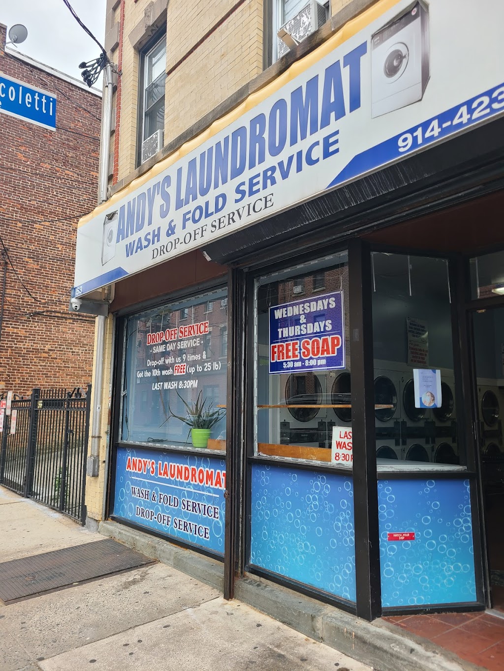 Andys Laundromat | 153 Willow St, Yonkers, NY 10701 | Phone: (914) 423-0917