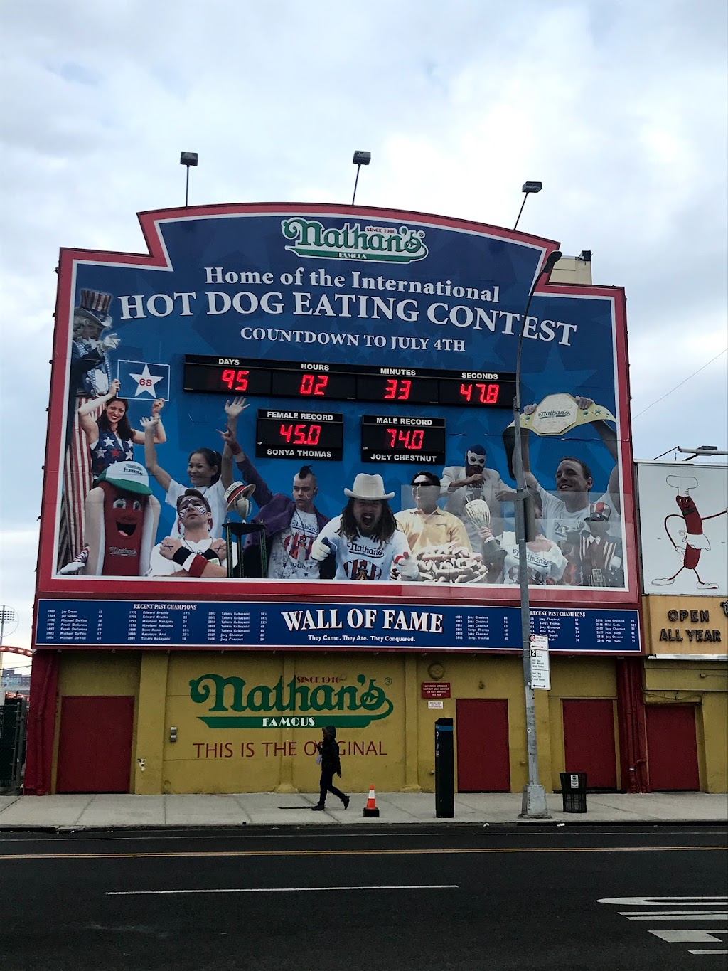 Nathans Famous, Coney Island Boardwalk | 1205 Riegelmann Boardwalk, 1205 Riegelmann Boardwalk, Brooklyn, NY 11224 | Phone: (718) 714-7207