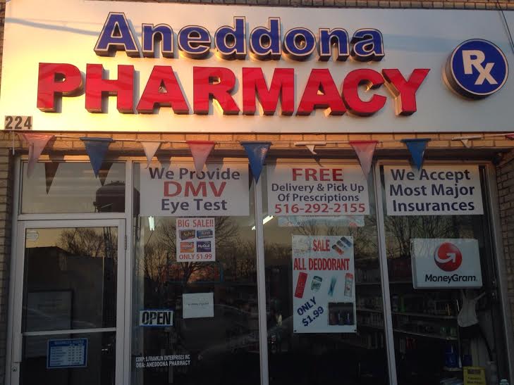 Aneddona Pharmacy | 224 S Franklin St, Hempstead, NY 11550 | Phone: (516) 292-2155