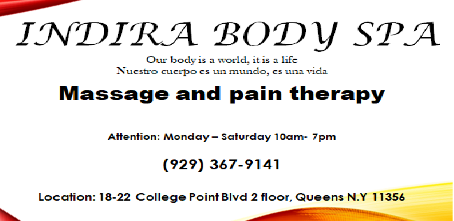 Indira Body Spa | 10-12 117th St, College Point Blvd second floor, Queens, NY 11356 | Phone: (929) 367-9141