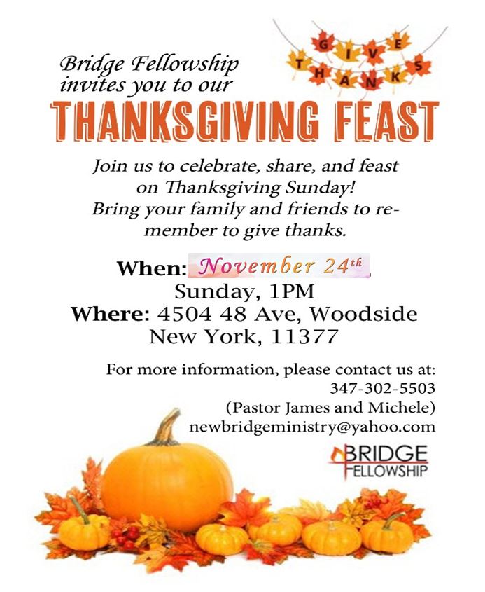 Bridge Fellowship International (All Nations) | 45-04 48th Ave, Queens, NY 11377 | Phone: (347) 302-5503