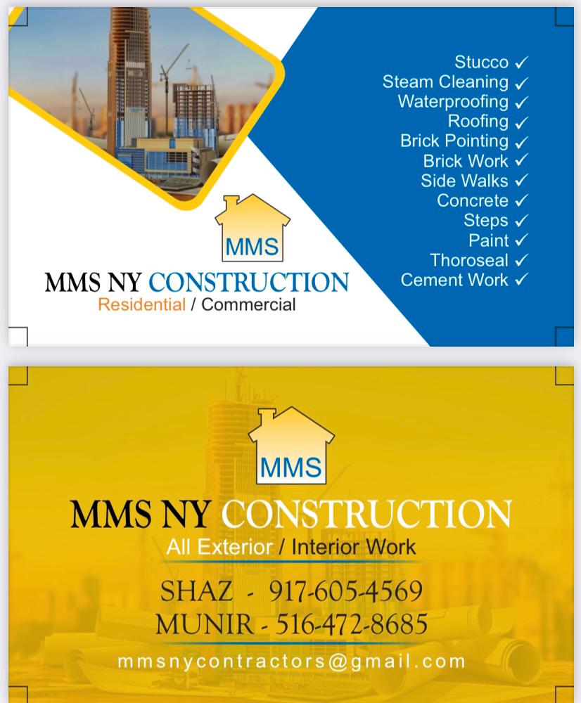 MMS NY Construction | 6405 223rd Pl, Queens, NY 11364 | Phone: (917) 605-4569