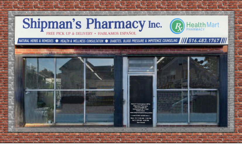 Shipmans Pharmacy, Inc. | 210 S Franklin St, Hempstead, NY 11550 | Phone: (516) 483-1767