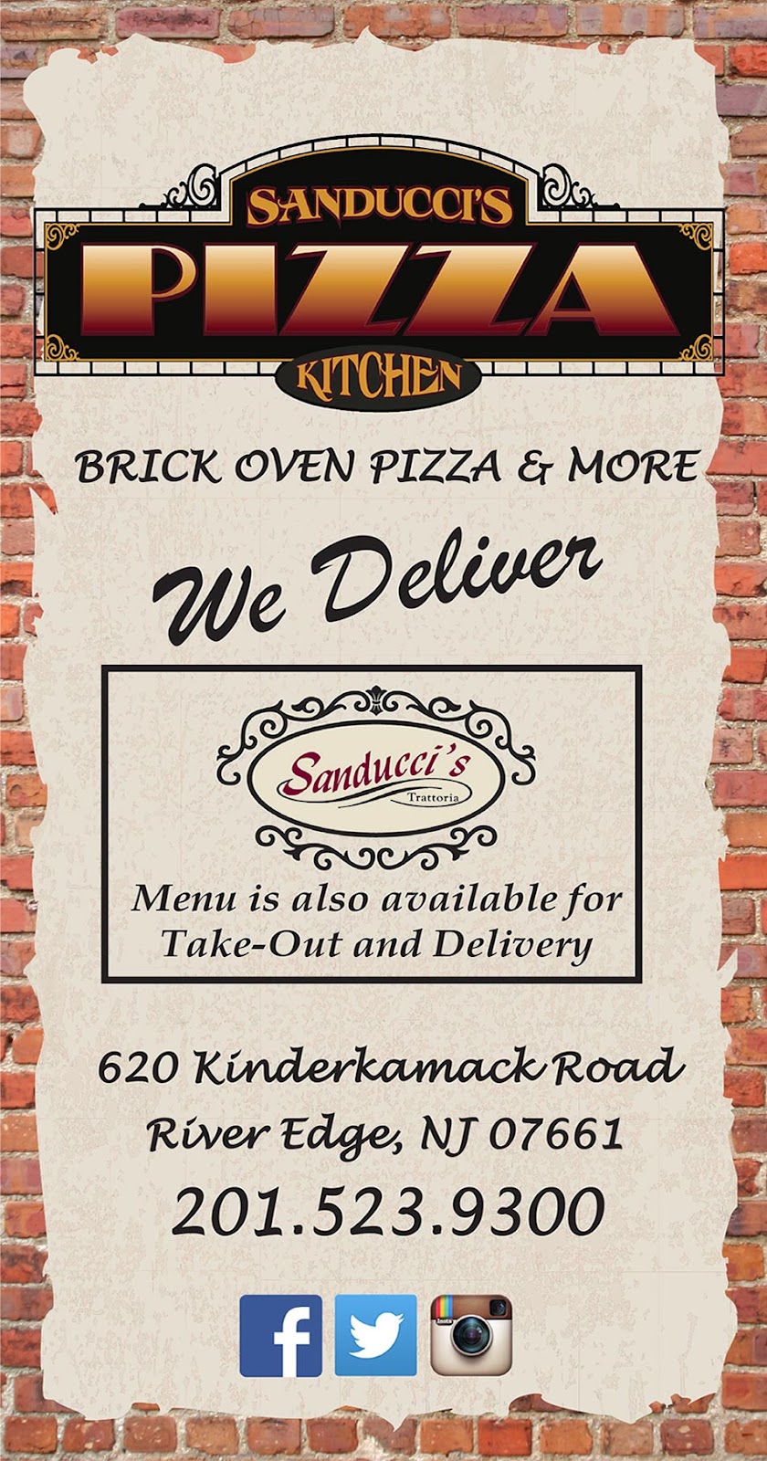Sanduccis Pizza Kitchen | 620 Kinderkamack Rd Suite 3, River Edge, NJ 07661 | Phone: (201) 523-9300