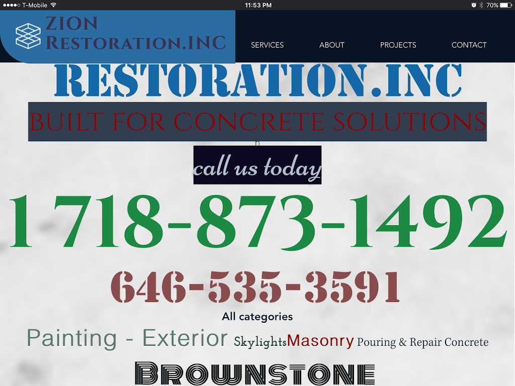 Zion Restoration Inc | 2720 Albemarle Rd, Brooklyn, NY 11226 | Phone: (718) 873-1492