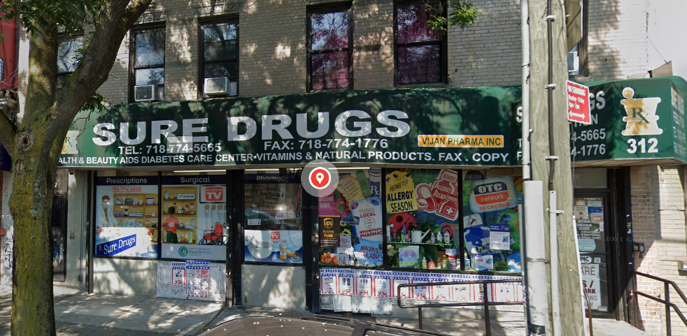 Sure Drugs | 312 Ralph Ave, Brooklyn, NY 11233 | Phone: (718) 774-6800