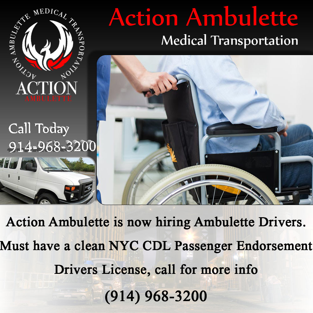 Action Ambulette Inc | 828 McLean Ave, Yonkers, NY 10704 | Phone: (914) 968-3200