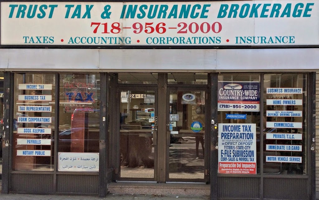 Trust Tax & Insurance Brokerage Inc. | 2416 Steinway St, Astoria, NY 11103 | Phone: (718) 956-2000