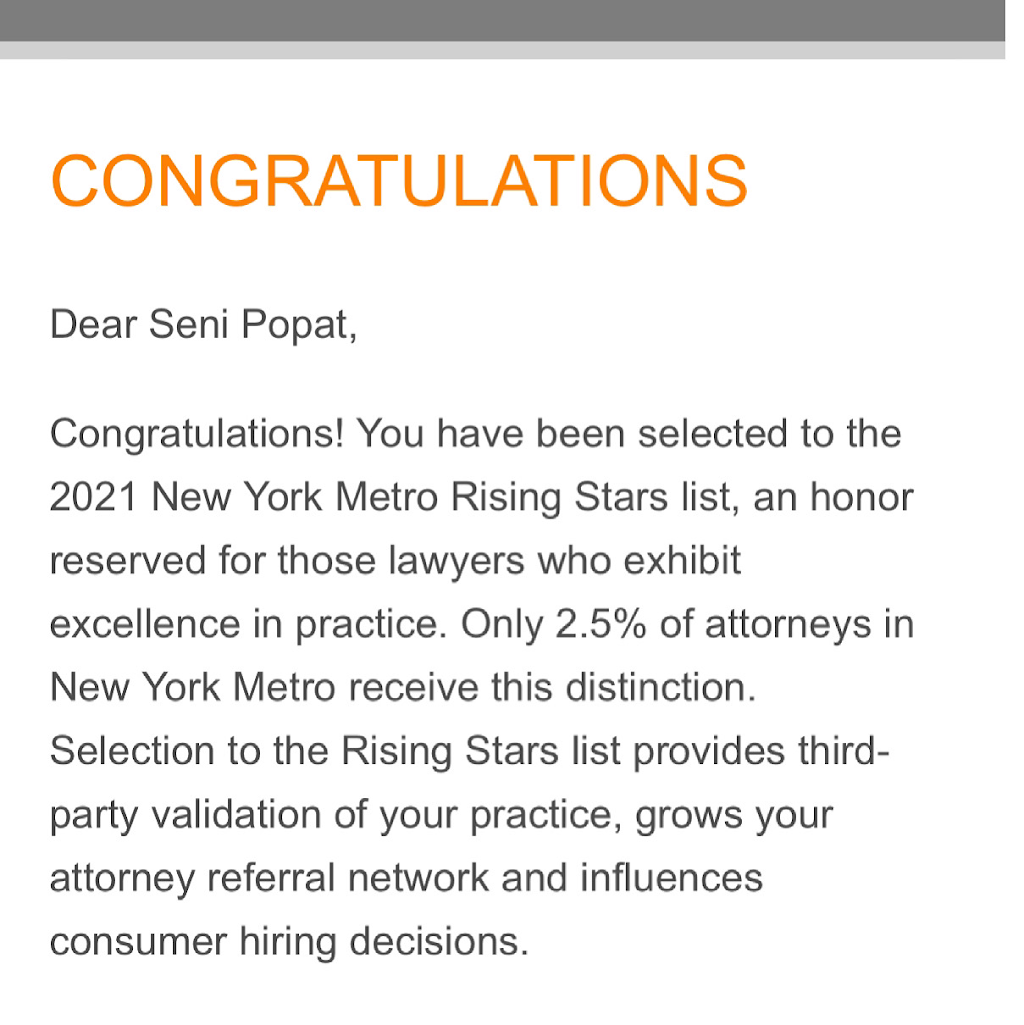 Law Office of Seni Popat, P.C. | 134-02 Liberty Ave Suite 2BF, Queens, NY 11419 | Phone: (718) 395-5671