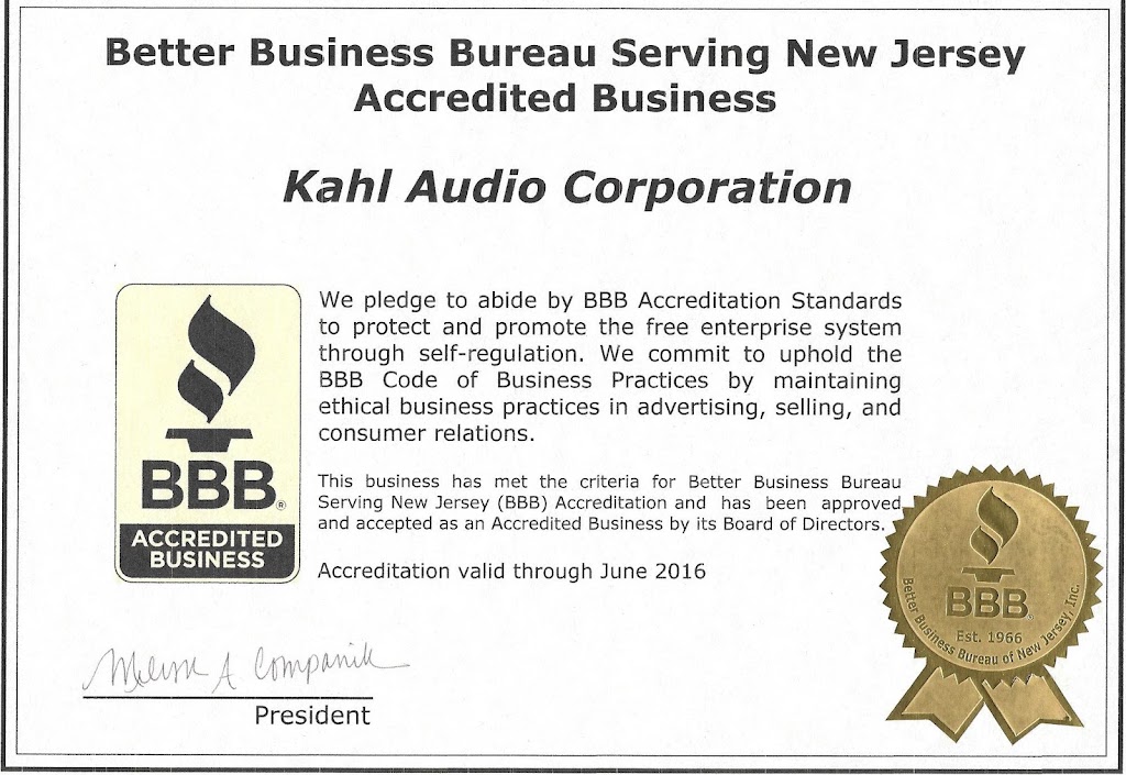 Kahl Audio | 148 Veterans Dr Suite D, Northvale, NJ 07647 | Phone: (201) 564-7055