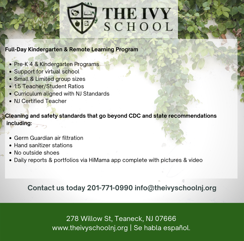 The Ivy School | 278 Willow St, Teaneck, NJ 07666 | Phone: (201) 771-0990