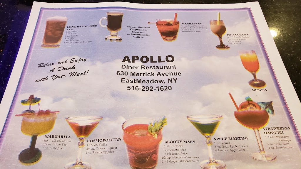 Apollo Restaurant Diner | 630 Merrick Ave, East Meadow, NY 11554 | Phone: (516) 292-1620