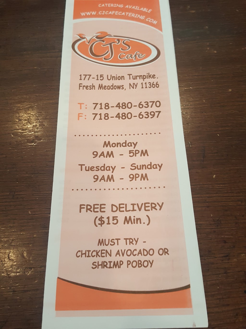 CJs Cafe | 177-15 Union Tpke, Fresh Meadows, NY 11366 | Phone: (718) 480-6370