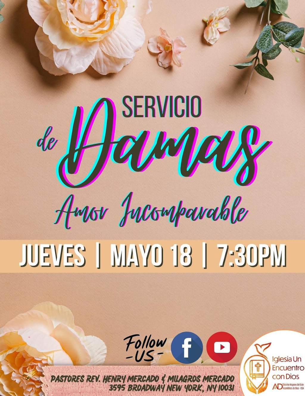 Iglesia Un Encuentro Con Dios | 3595 Broadway, New York, NY 10031 | Phone: (212) 234-3564