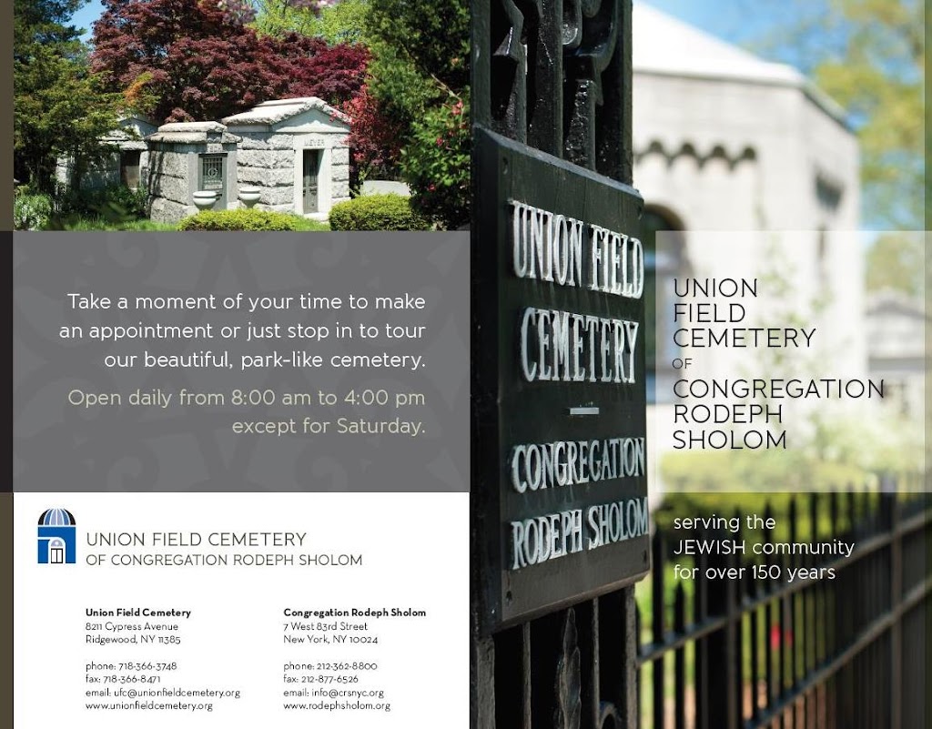 Union Field Cemetery | 82-11 Cypress Ave, Ridgewood, NY 11385 | Phone: (929) 480-6648