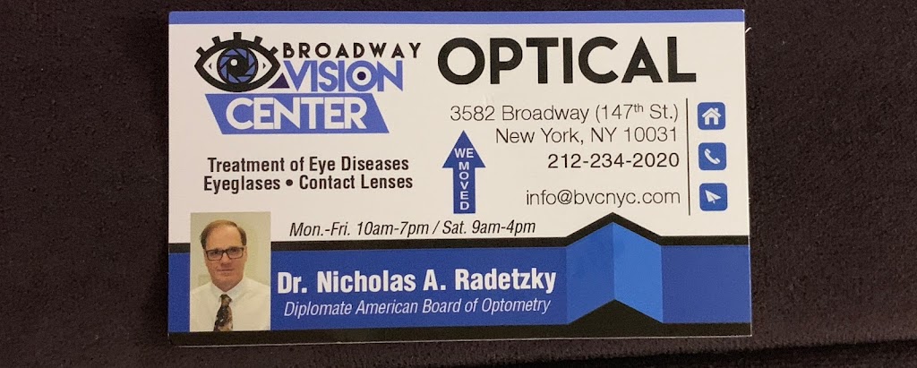 Broadway Vision Center@147 | 3582 Broadway, New York, NY 10031 | Phone: (212) 234-2020