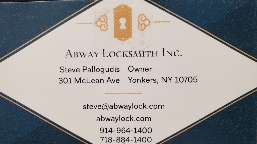 Abway Locksmith Inc. | 301 McLean Ave, Yonkers, NY 10705 | Phone: (718) 884-1400