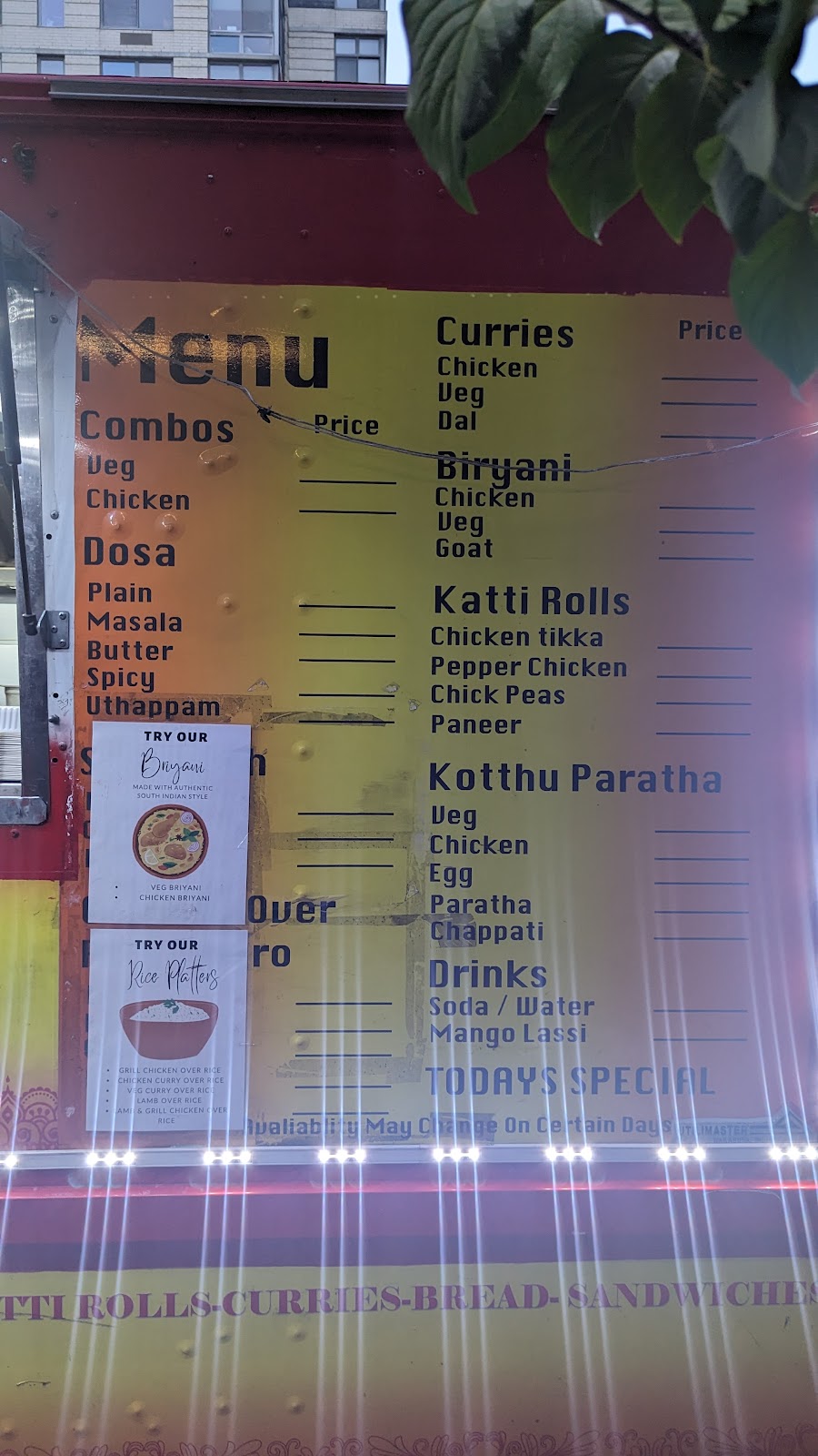 Chennai Flavors Food Truck | 55 Columbus Dr, Jersey City, NJ 07302 | Phone: (201) 668-9685