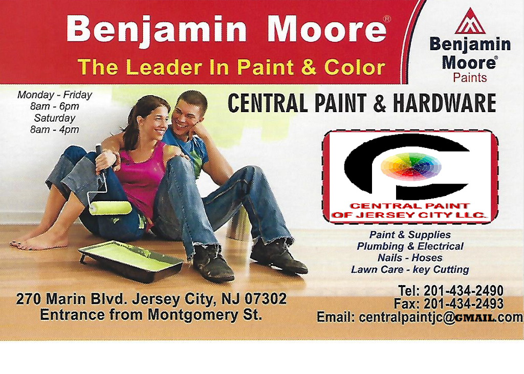 Central Paint & Hardware of Jersey City | 270 Marin Blvd, Jersey City, NJ 07302 | Phone: (201) 434-2490