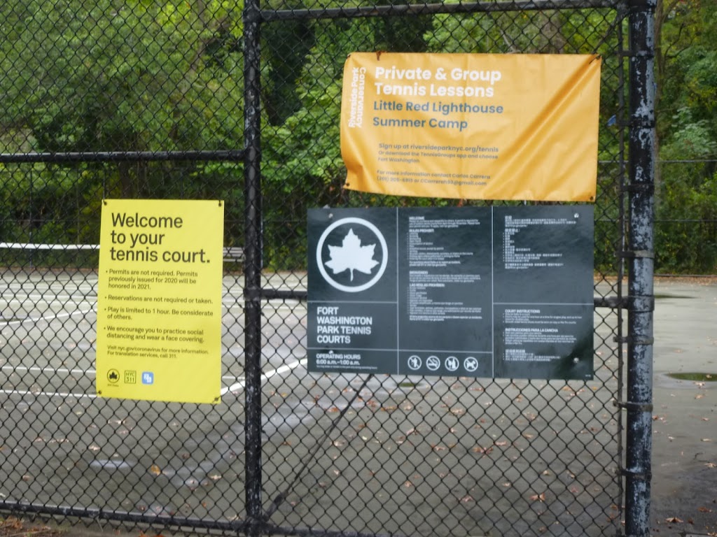 Fort Washington Park Tennis Courts | Hudson River Greenway, New York, NY 10032 | Phone: (212) 304-2322