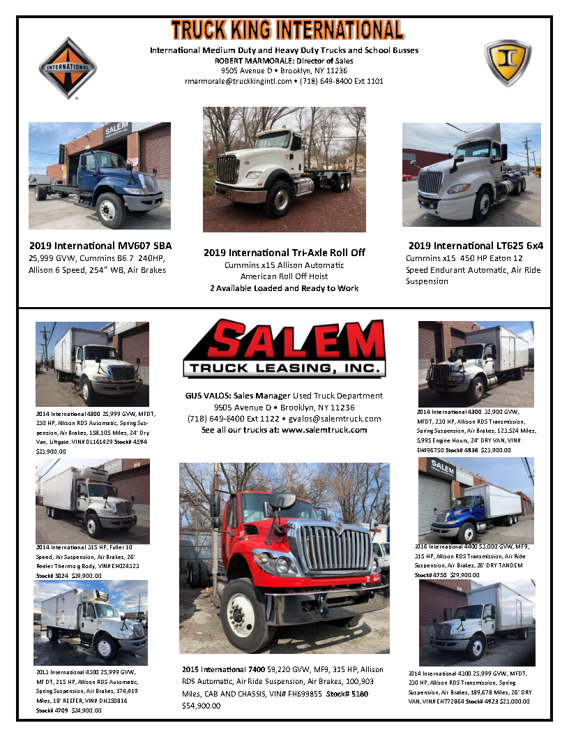 Salem Truck Leasing | 9505 Avenue D, Brooklyn, NY 11236 | Phone: (800) 447-2536