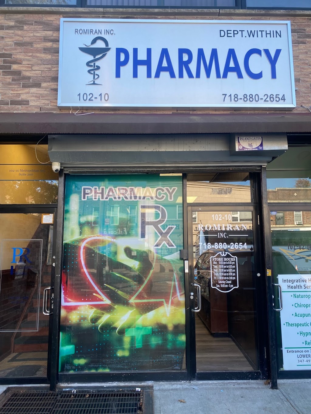 Pharmacy Romiran Inc, Forest Hills, Queens | 102-10 Metropolitan Ave Store 2, Queens, NY 11375 | Phone: (718) 880-2842