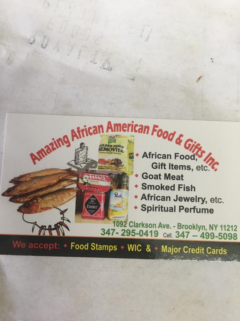 Amazing African American Food & Gifts INC | 1092 Clarkson Ave, Brooklyn, NY 11212 | Phone: (347) 295-0419