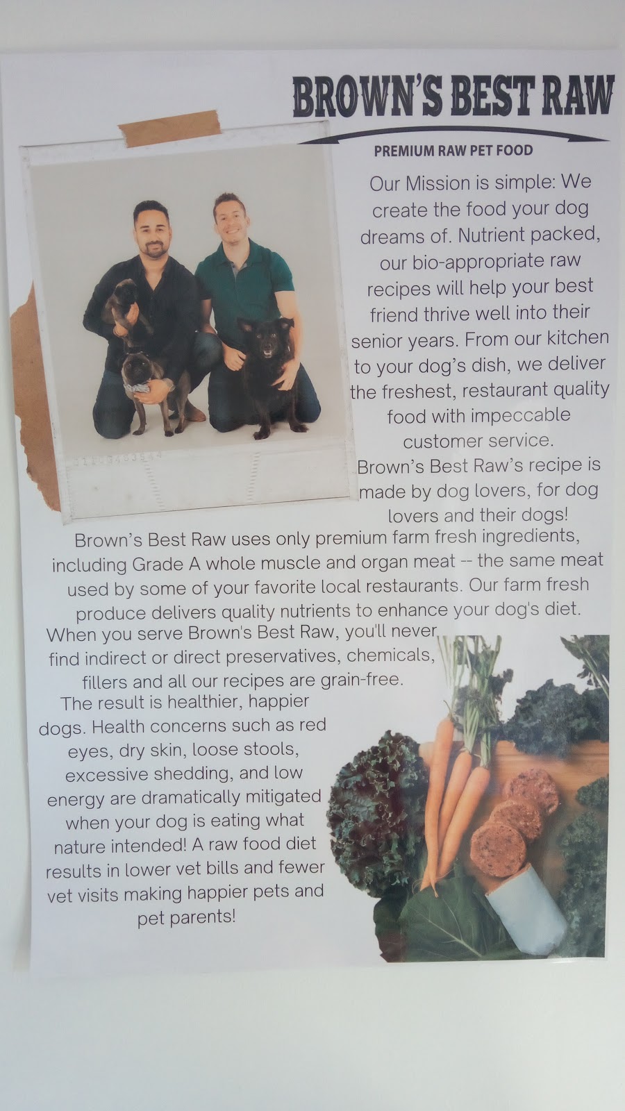 Browns Best Raw Pet Food | 68 Schraalenburgh Rd Unit 2, Harrington Park, NJ 07640 | Phone: (201) 383-8787