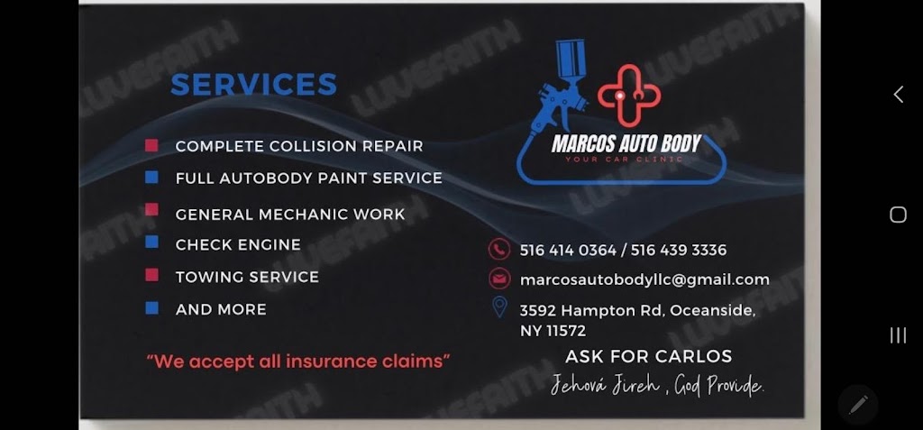 Marcos auto body llc dba jire auto body mechanic repair shop | 3592 Hampton Rd, Oceanside, NY 11572 | Phone: (516) 414-0364