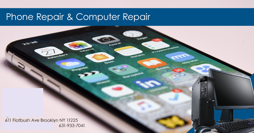 Brooklyn Phone & Laptop Repair | 611 Flatbush Ave, Brooklyn, NY 11225 | Phone: (631) 933-7041