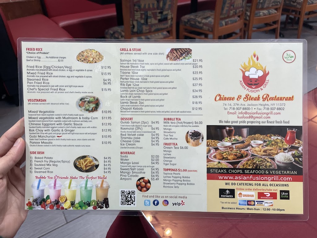 Asian Fusion & Grill | 74-16 37th Ave, Queens, NY 11372 | Phone: (718) 507-8800